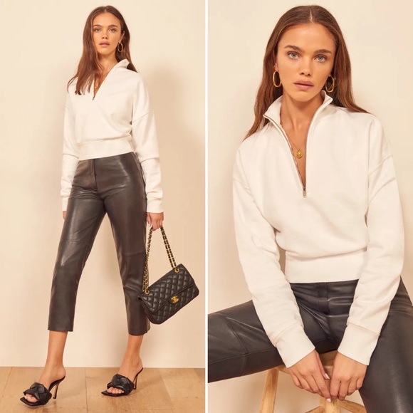 Reformation Sweaters - NEW Reformation Marla Zip Sweatshirt